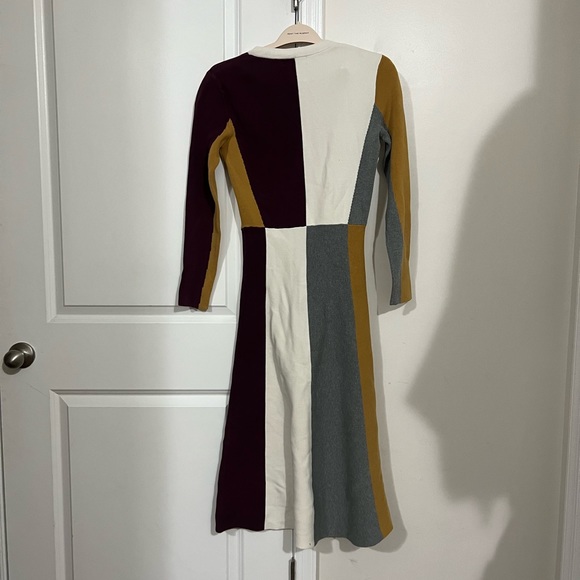 Slate & Willow Colorblock Midi Dress Size Medium $268 - Picture 6 of 8